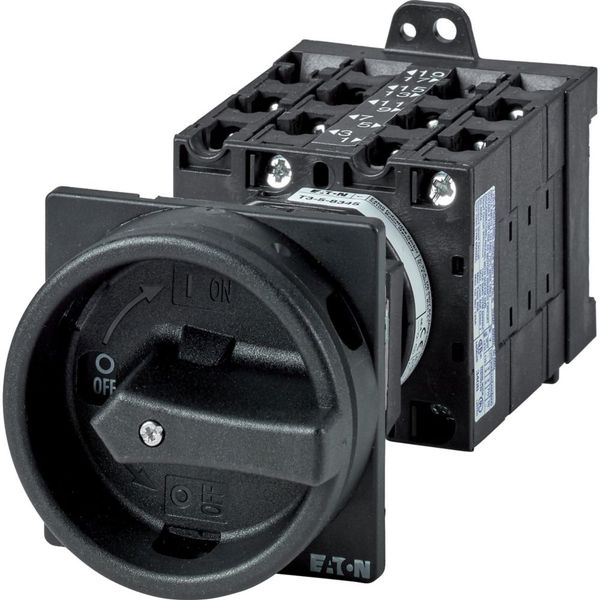 T3-5-8346/V/SVB-SW Main switch, T3, 32 A, rear mounting, 5 contact unit(s), 10-pole, STOP function, With black rotary handle and locking ring image 3