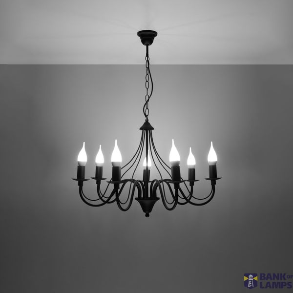 CHANDELIER MINERVA 7 BLACK E14 7X40W IP20 image 6