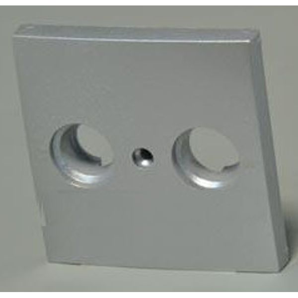 C.PLATE F/R TV-SAT SOCK MULTIBR 2 OUTP ALUM image 1