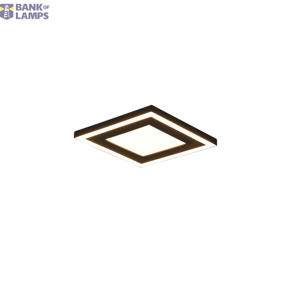 Carus LED ceiling lamp 20x20 cm matt black image 1