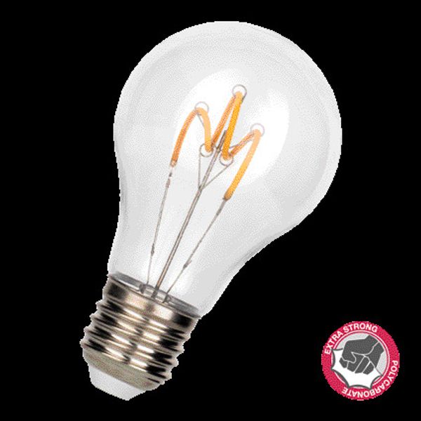 Spiraled Safe A60 E27 2W 2700K PC Clear image 2