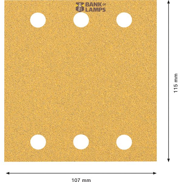 EXPERT C47 Sandpaper with 6 holes for Orbital Sanders 115 x 17 mm, G 6 1-pc image 1