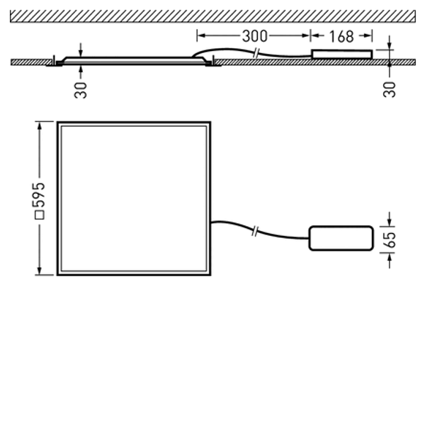 Recessed luminaires Siella C Multilumencolor 6 Prisms White square ET 33W 4100lm Wide reduced glare UGR19 (W19) IK03 4 SDCM 8364340 image 1