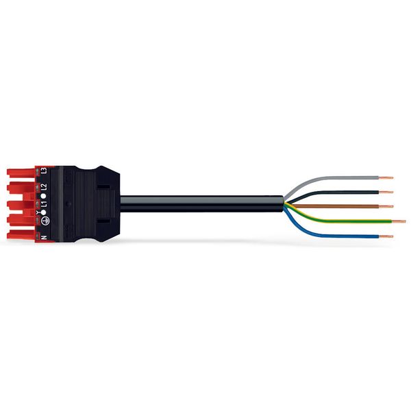 pre-assembled interconnecting cable Eca Socket/plug red image 2