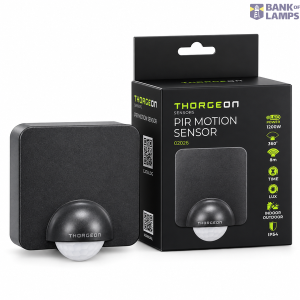 PIR Motion Sensor 8m 1200W IP54 Anthracite image 1