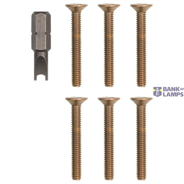 Kit of 6 screws + key Pixel Up champagne image 1
