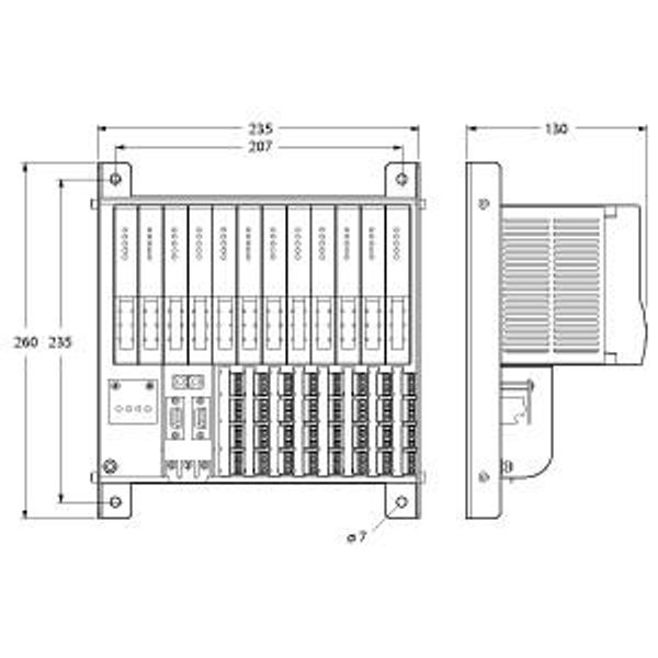 excom I/O System Module Rack for 8 Modules, Zone 2   MT08-3G image 2