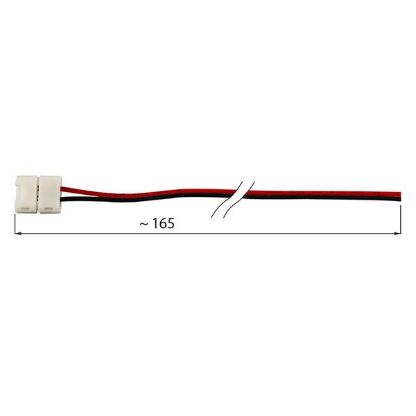 Single color LED strip connection connector 8 mm, 2 pins, for 120x3528 image 1