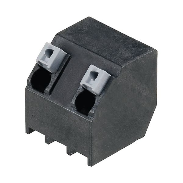 Printed circuit board terminals, 7.50 mm, Number of poles: 2, 135°, Solder pin length (l): 1.5 mm, black, PUSH IN with actuator, Clamping range, max. : 1.5 mm², Tube image 1