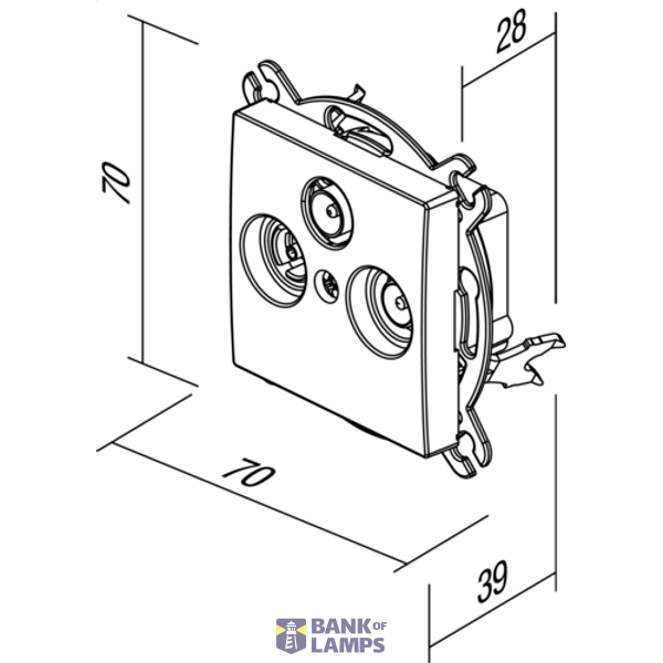 SOCKET SAT-TV-R END-LINE 3dB PW XO 4417035 image 4