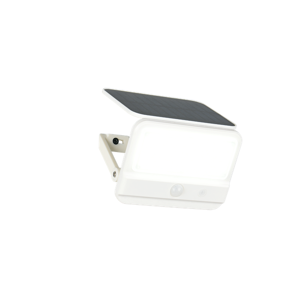 Viamao hybrid solar LED wall lamp white rechargeable motion+dusk sensor 4000K image 1