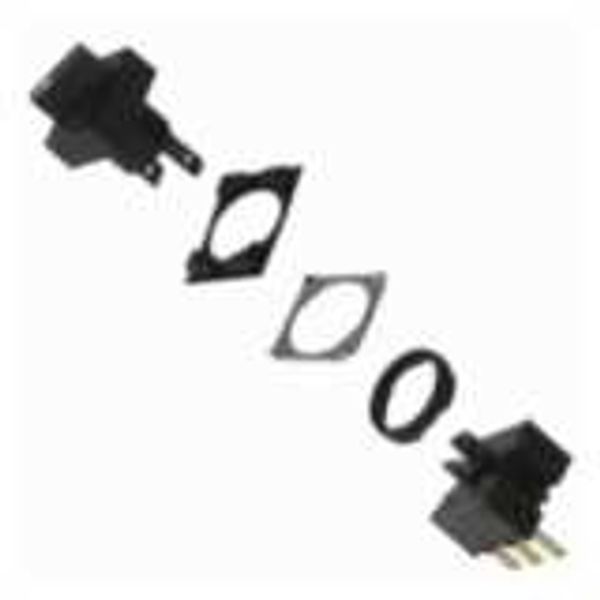 Selector switch complete, dia. 16 mm, non-illuminated, lever type, rec A16S7011M image 3