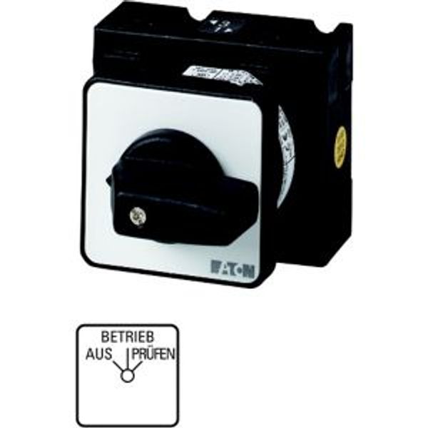 T3-1-15059/E Operation mode switch, T3, 32 A, flush mounting, 1 contact unit(s), Contacts: 2, 45 °, maintained, Without 0 (Off) position, Aus-Betrieb-Pr0.25fen, Desig image 2