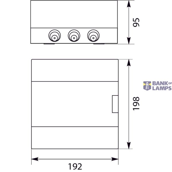 Surface-mounted switchboard SRn-6/B (N+PE) image 2