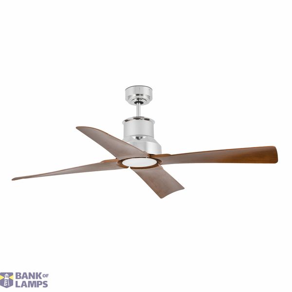 WINCHE Ø130 DC CHROME 4 BLADES WOOD 19W 3000K image 1