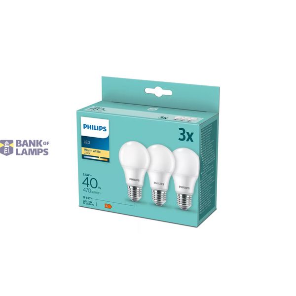 PHILIPS LED bulb A60 4.9W/40W E27 2700K 470lm NonDim 15Y opál 3BL image 2