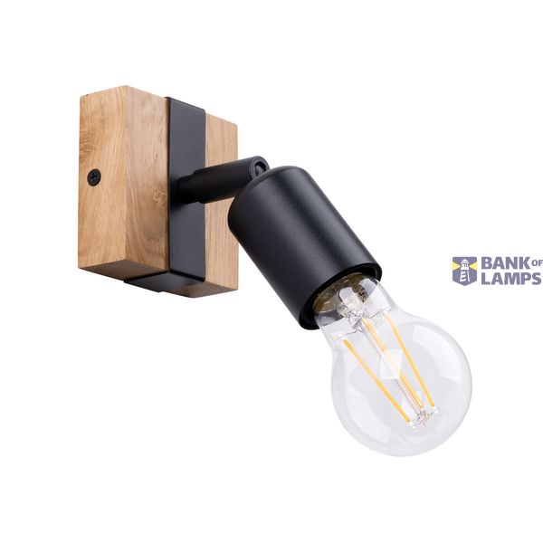 WALL LAMP ZUCA BLACK E27 1X15W IP20 image 2