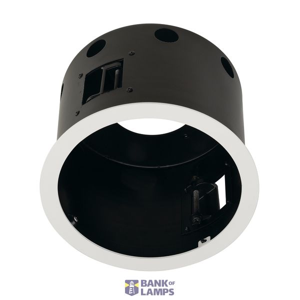 AIXLIGHT PRO FLAT ROUNDFRAME 1 fitting housing, white image 1