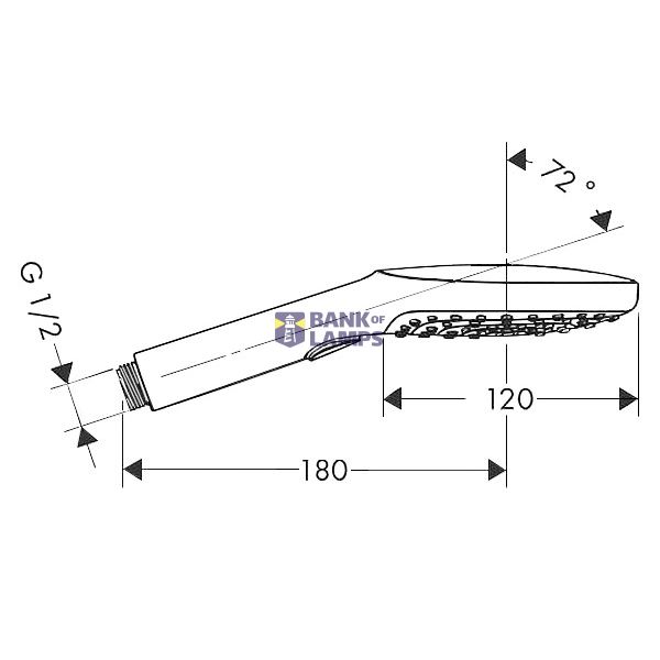 RainDance Select E 120 3jet shower head, matte black image 2