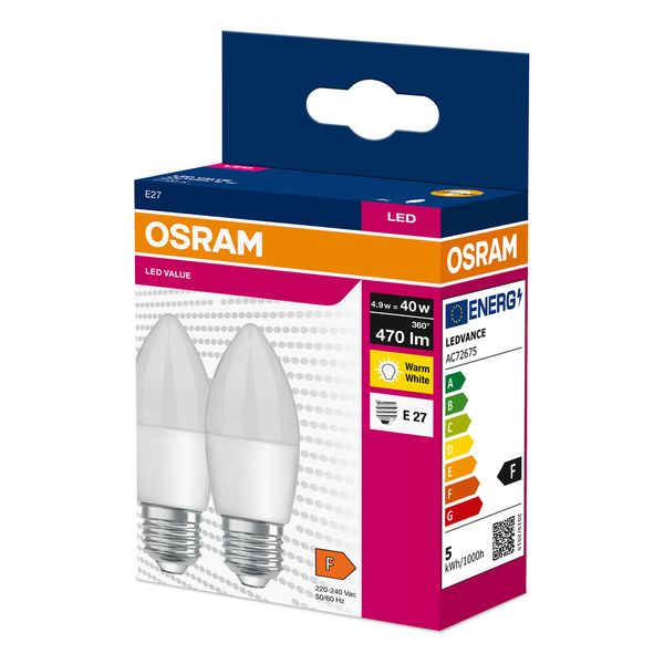 VALUECLB40 4,9W/827 230VFR E27 FS2 OSRAM image 2