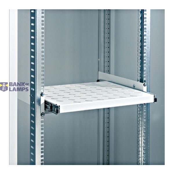 19" shelf front pull-out 2U RAL9005 black image 1