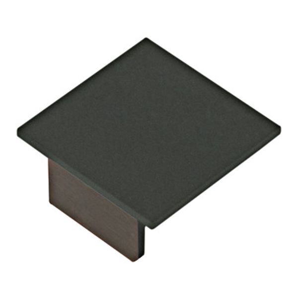 Profile end cap LBF angular closed black image 1