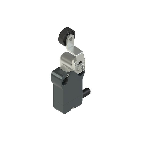 Modular prewired switch with adjustable shaped metal revolving lever diam. 20 roller image 1