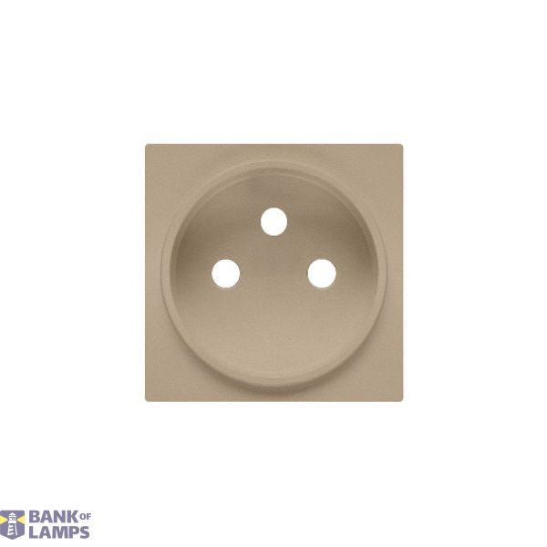 Cover for single socket outlet, (cover), Simon 24, IP20, champagne matt image 1