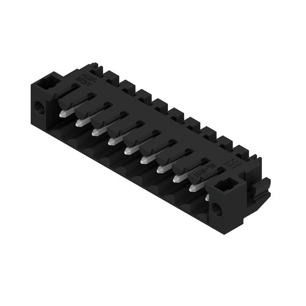PCB plug-in connector, male header, Solder flange, THT/THR solder connection, 3.50 mm, Number of poles: 10, 90°, Solder pin length (l): 3.2 mm, tinned, black, Box image 4