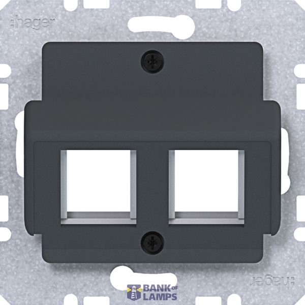 Central plate 2-way, Krone, A.x/C.x/S.x/B.x/Q.x/K.x anthracite image 1