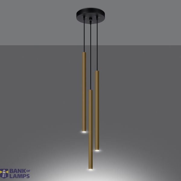 PASTELO 3P GOLDEN GLOSS HANGING LAMP G9 3X8W IP20 image 6