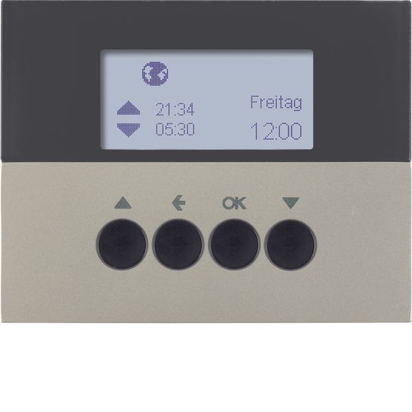 Blind time switch, display, K.5, stainless steel matt, lacq. image 1