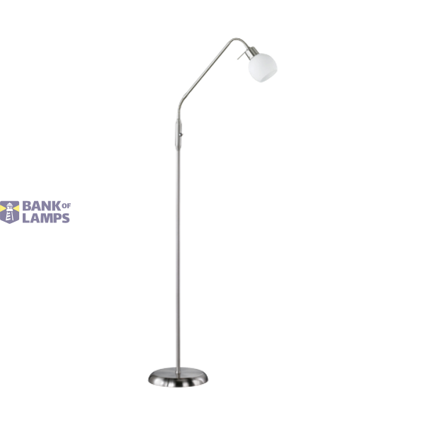 Freddy LED E14 floor lamp 1-pc brushed steel image 1
