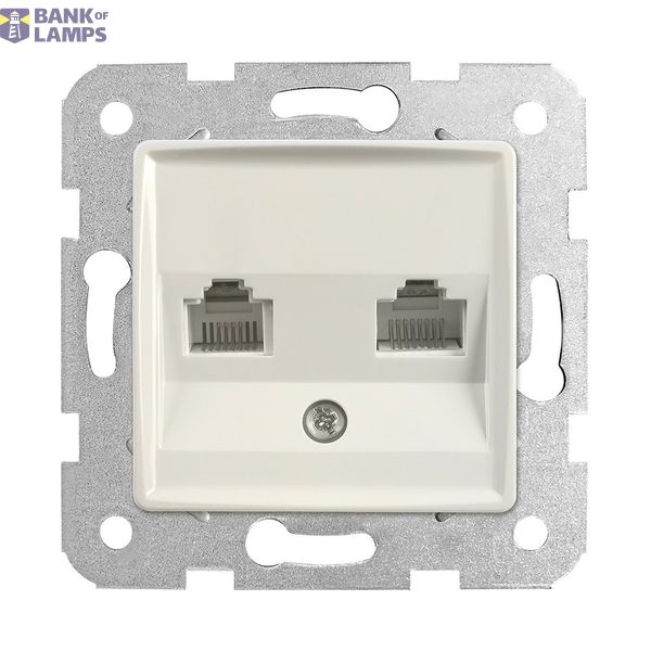Linnera-Rollina Data+Numerical Phone Socket (CAT6+CAT3) Beige image 1