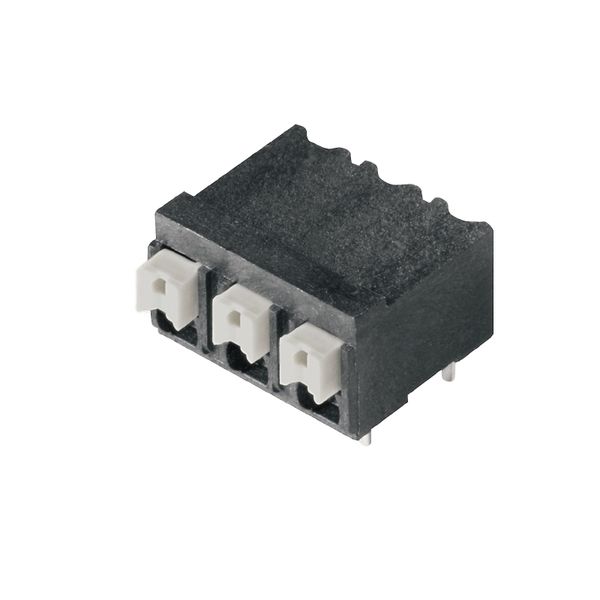 Printed circuit board terminals, 5.08 mm, Number of poles: 4, 90°, Solder pin length (l): 1.5 mm, black, PUSH IN with actuator, Clamping range, max. : 1.5 mm², Tube image 1