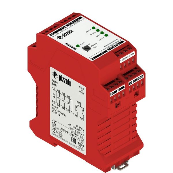 Standstill monitor safety module, 2NO+1NC, category 3 image 1