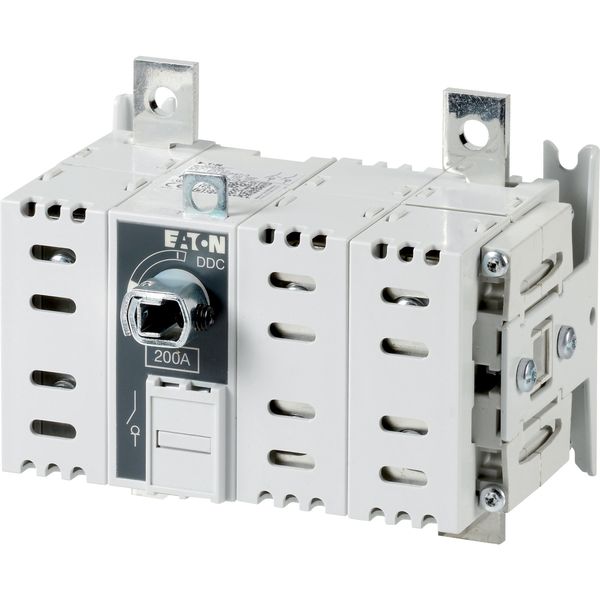 DDC-160/2-SK DC switch disconnector, 160 A, 2 pole, 2 N/O, 2 N/C, Without rotary handle and drive shaft, rear mounting image 3