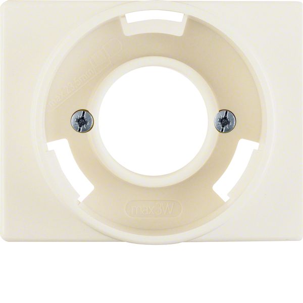 Centre plate for pilot lamp E14, arsys, white glossy image 1