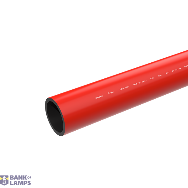 EVOCAB STING strainer pipe, DN/OD 110, SDR17.6, PE100, N 1250, 6 m, red color, MAX 21.4 kN image 1