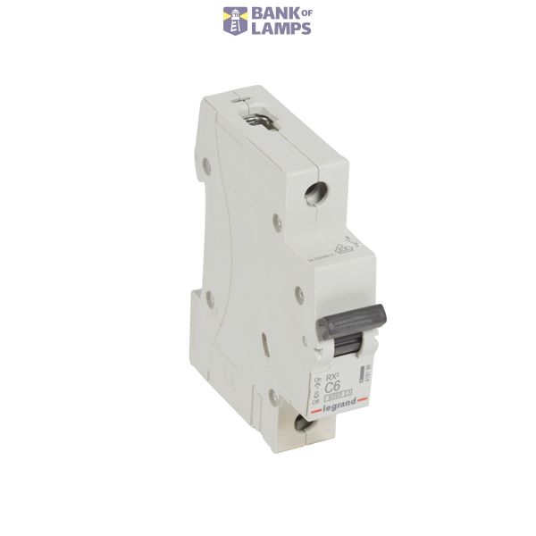 MCB RX³ 6000 - 1P - 230/400V~ - 6 A - C curve - prong/fork type supply busbars image 2