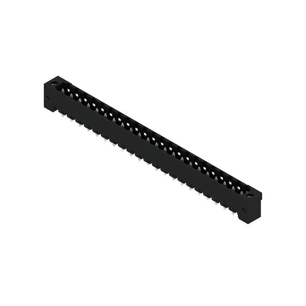 PCB plug-in connector, male header, Flange, THT/THR solder connection, 5.08 mm, Number of poles: 22, 180°, Solder pin length (l): 3.2 mm, tinned, black, Box image 4