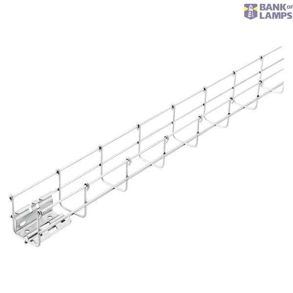 GALVANIZED WIRE MESH CABLE TRAY BFR60 - PRE-MOUNTED COUPLERS - LENGTH 3 METERS - WIDTH 50MM - FINISHING: INOX image 2