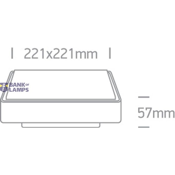 WHITE PLAFO 16W WW IP65 230V image 3