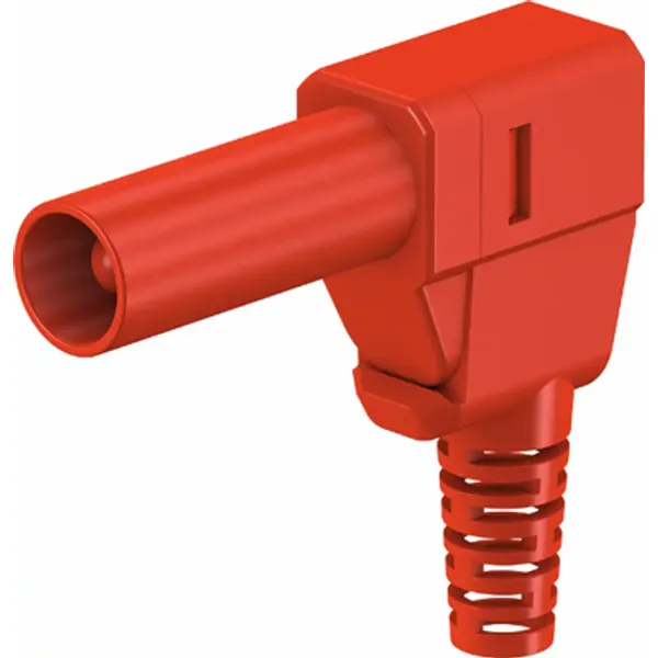 4 mm plug, solder connection, CAT II, red, 22.2668-22 image 1