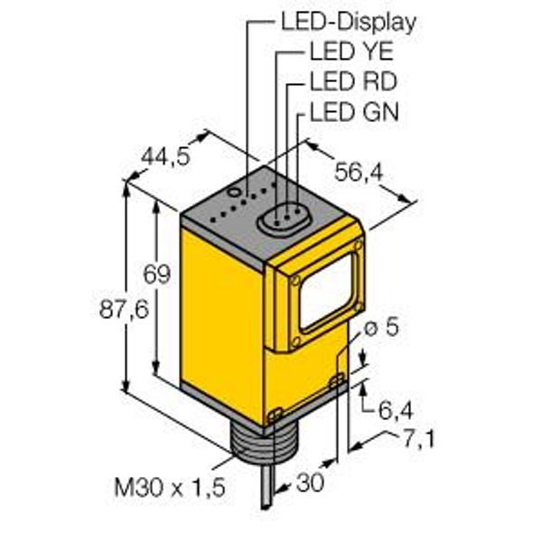 Photoelectric Sensor Retroreflective Sensor   Q45VR3LV W/30' image 2