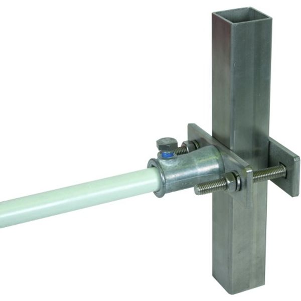 Railing clamp f. DEHNiso Combi w. bush D 16 mm f. square profiles -50x image 1