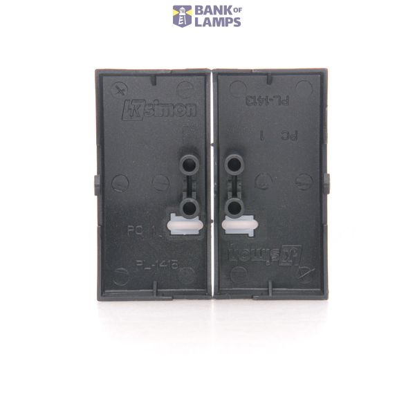 Double button for switches and push buttons, black matt image 1
