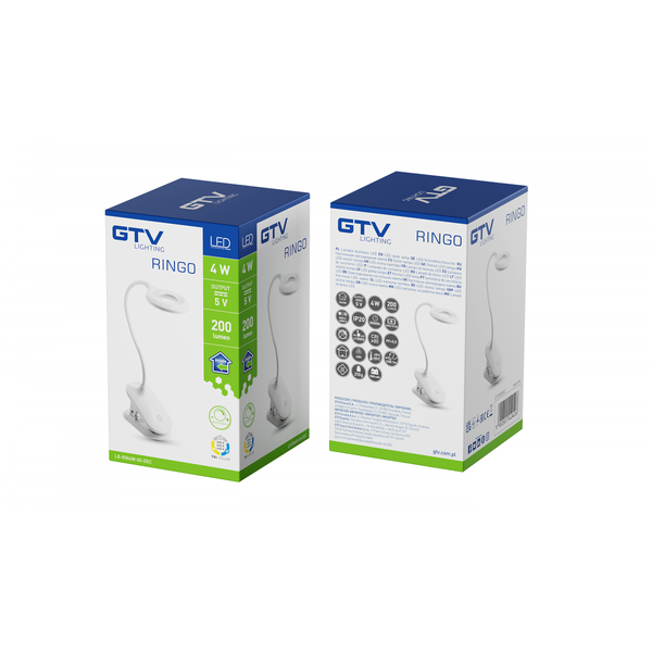 LED rechargeable table lamp RINGO, 4 W, 200 lm, 5 V, CCT, 1200mAh, dimmable, white image 2