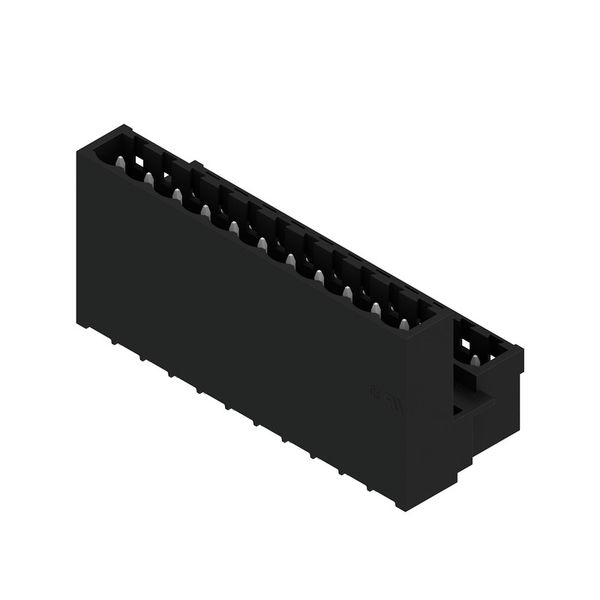 PCB plug-in connector, male header, closed side, THT/THR solder connection, 5.00 mm, Number of poles: 22, 180°, Solder pin length (l): 3.2 mm, tinned, black, Box image 2