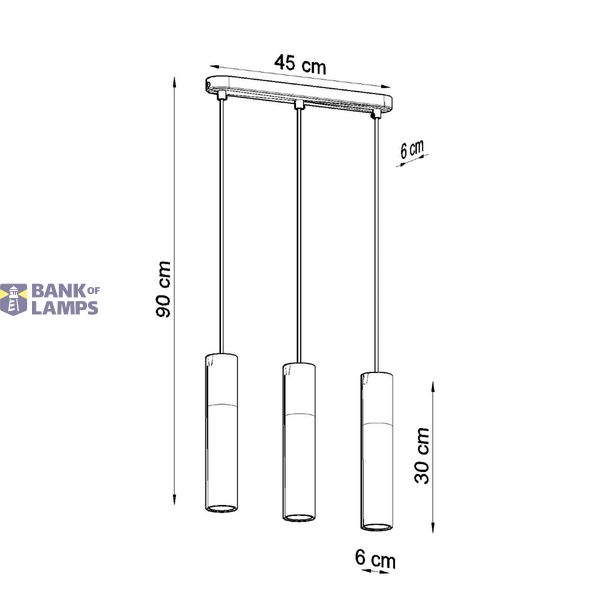 HANGING LAMP BORGIO 3L WHITE GU10 3X40W IP20 image 4